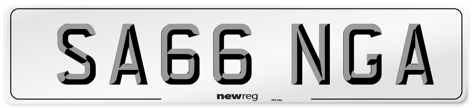 SA66 NGA Number Plate from New Reg